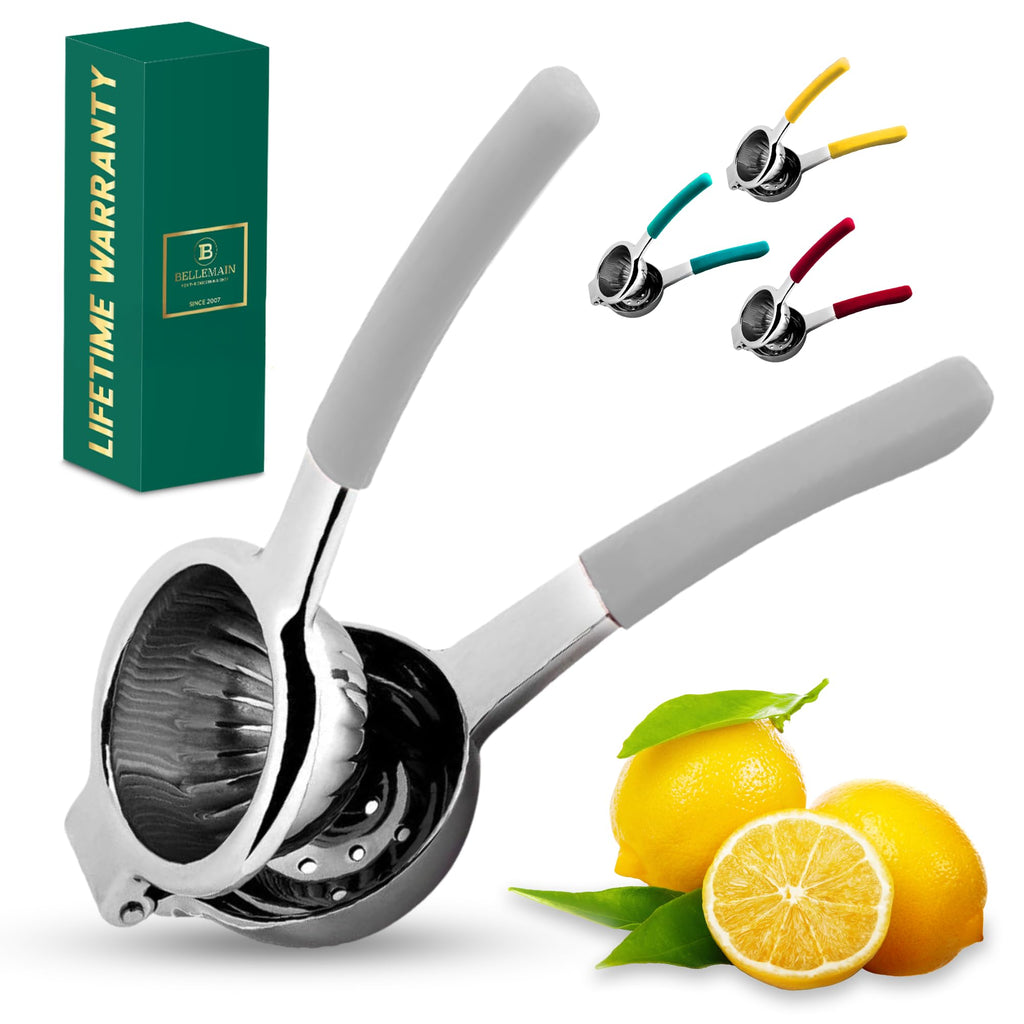 Bellemain Metal Lemon Squeezer, Stainless Steel Citrus Juicer, white