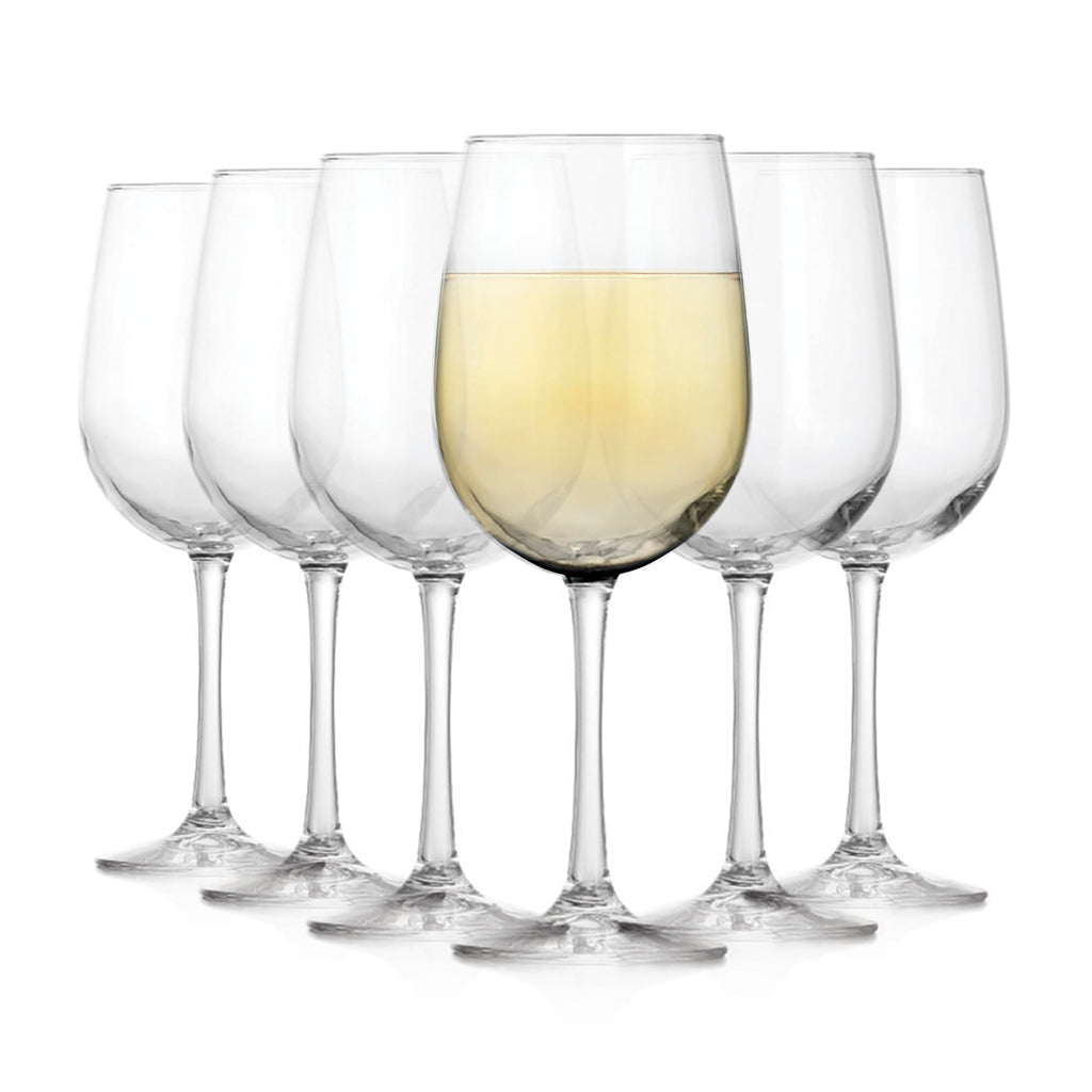 Libbey Vina Glassware Set, Elegant, Balloon-Shaped Red Wine Glasses Set of 6, Long Stem Wine Glasses for Weddings, Birthdays, and Special Occasions