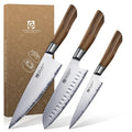 Purple Dragon Knife Set, 3Pcs Kitchen Knives Set - Santoku Knife