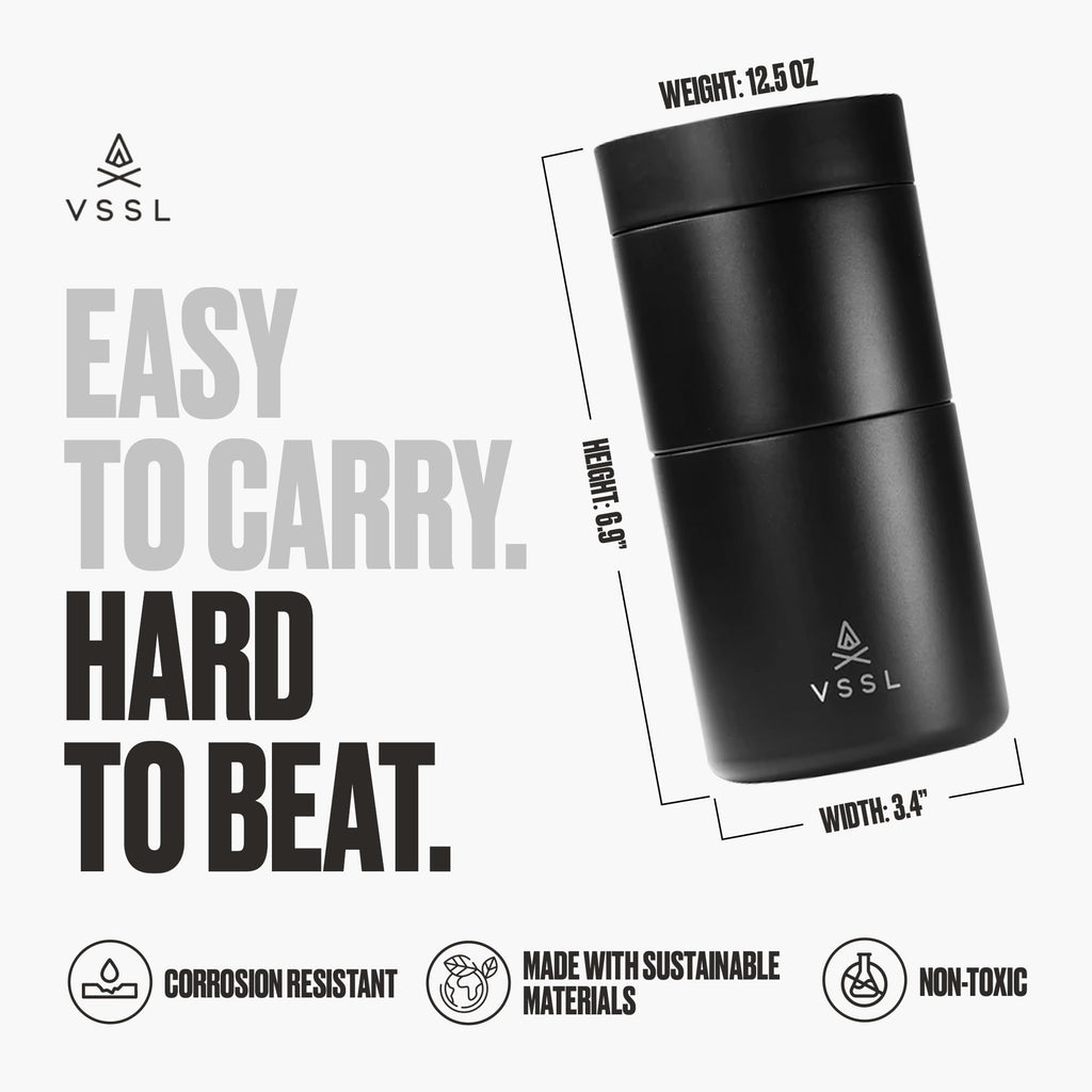 VSSL Nest Pour Over Coffee Maker, Transportable and Compact Pour Over Coffee Maker (black, Nest Pour Over Coffee Set)