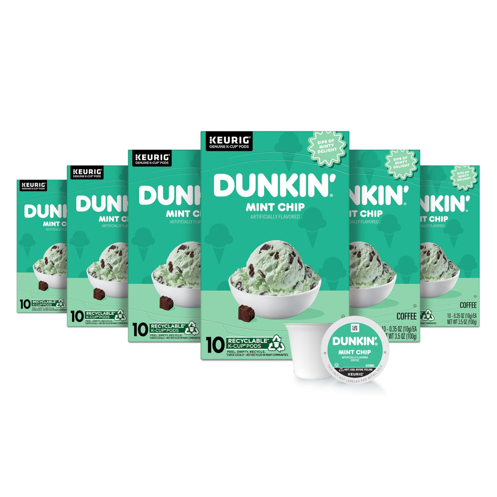 Dunkin’ White Chocolate Peppermint Artificially Flavored Coffee, 60 Pods