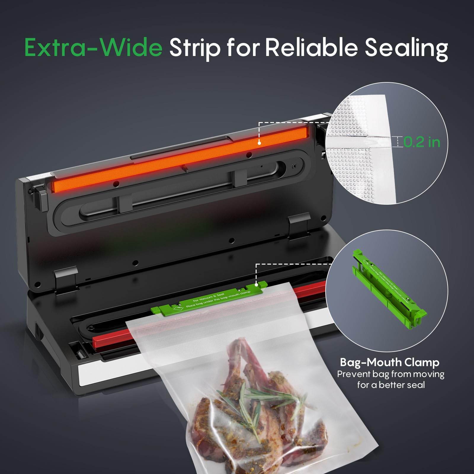FRESKO Vacuum Sealer Machine with Automatic Bag Detection, Compact Design