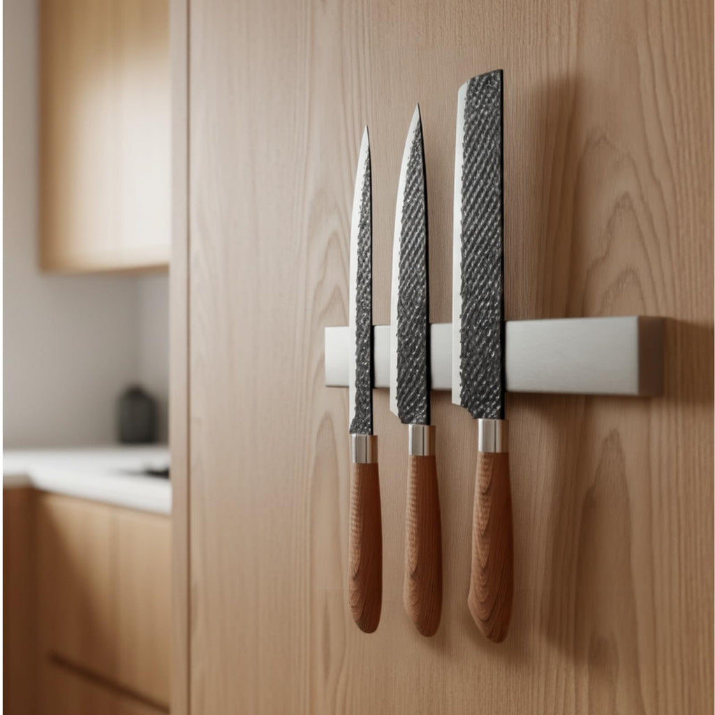 Enkrio 11.8 Inch Stainless Steel Knife Magnetic Strip with 3M Type, Silver
