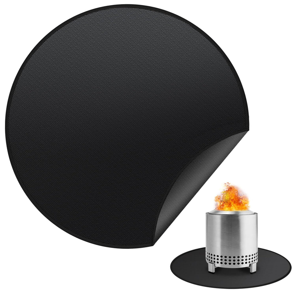 rumlick 19.5" Fire Pit Mat for Solo Stove Mesa, Oil and Waterproof Round Tabletop Under Fire Pit Mat, Portable Camping Stove Mat for Solo Stove Accessories