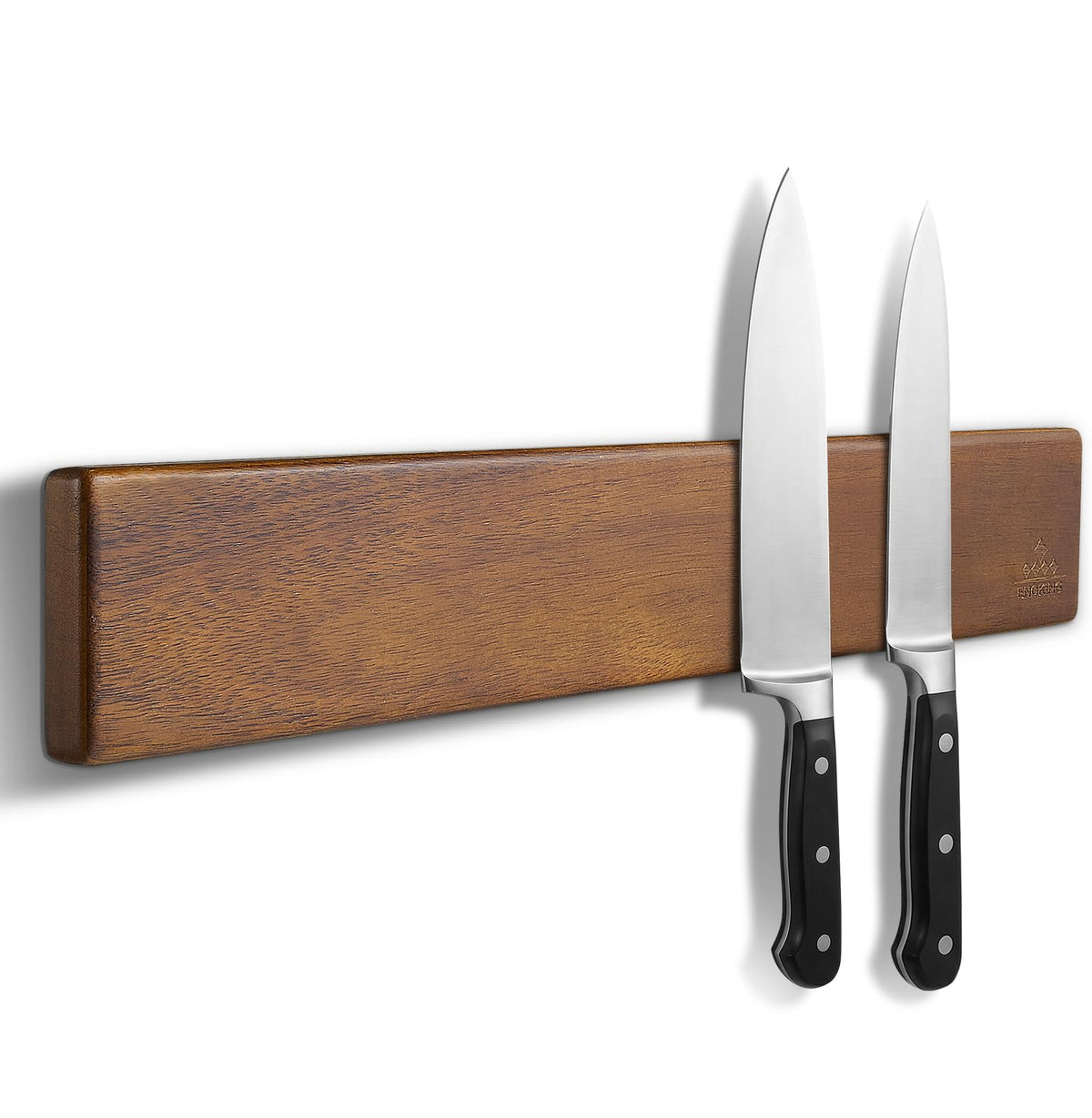 Magnetic Knife Holder for Wall, 10 Inch Acacia Wood Knife Strip, No Drill