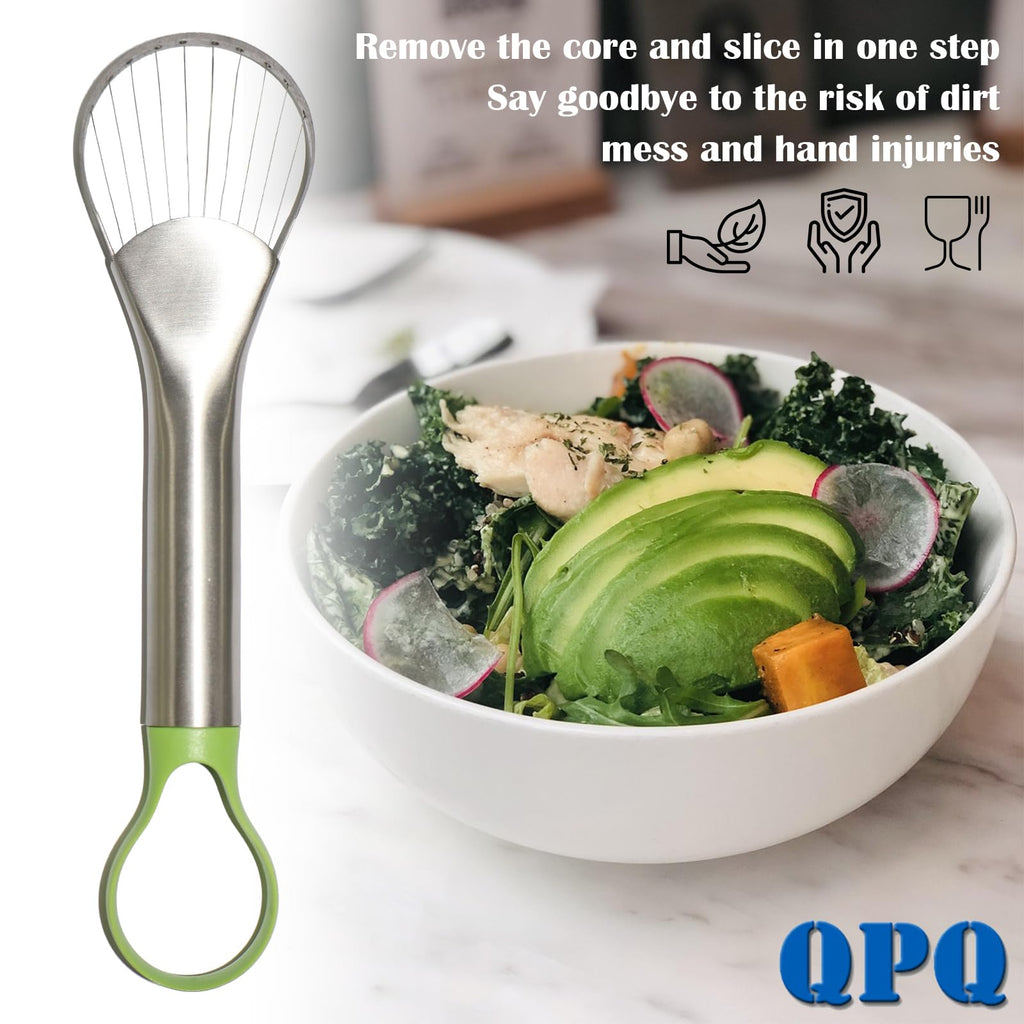 QPQ 2-in-1 Avocado Slicer & Pitter, Stainless Steel Kitchen Tool
