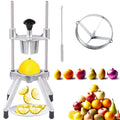 Commercial Lemon Cutter 4-Section with V-Shaped 420 Stainless Steel Blades，Easy Wedger Stainless Steel Blade Fruit Lime Slicer NSF Certified Easy-to-Use for Bar Restauran