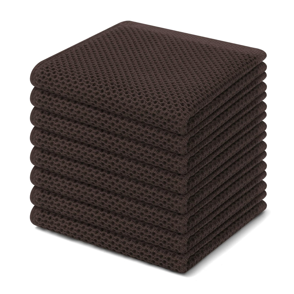 Homaxy 100% Cotton Waffle Weave Kitchen Dish Cloths, Ultra Soft Absorbent Quick Drying Dish Towels, 12 x 12 Inches — 12 x 12 - 12 Pack — 12 X 12 - 8 Pack