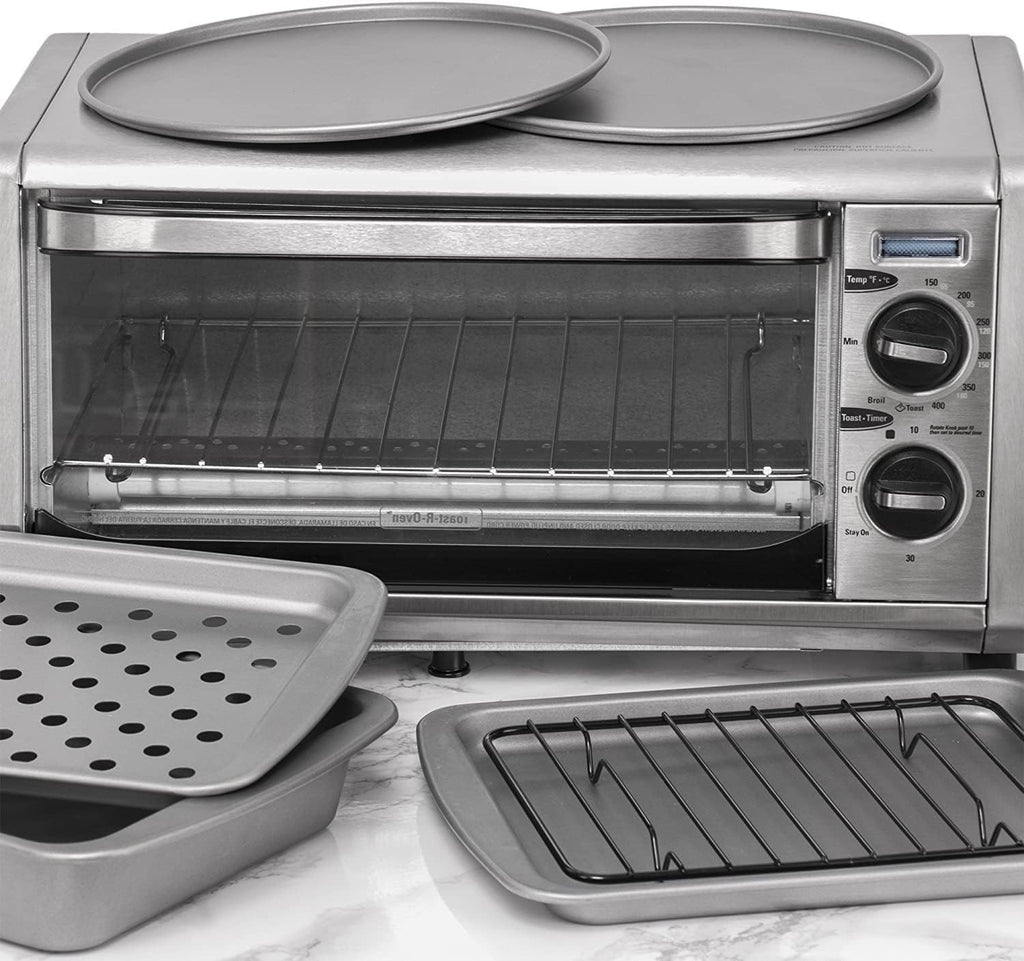 Ovenstuff Personal Size Nonstick Toaster Oven Baking Pan Set, 6 Piece Set