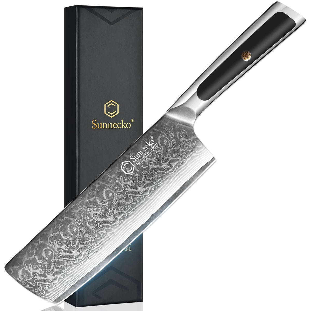 Kitchen Knife Japanese Damascus Nakiri Knife 7 Inch