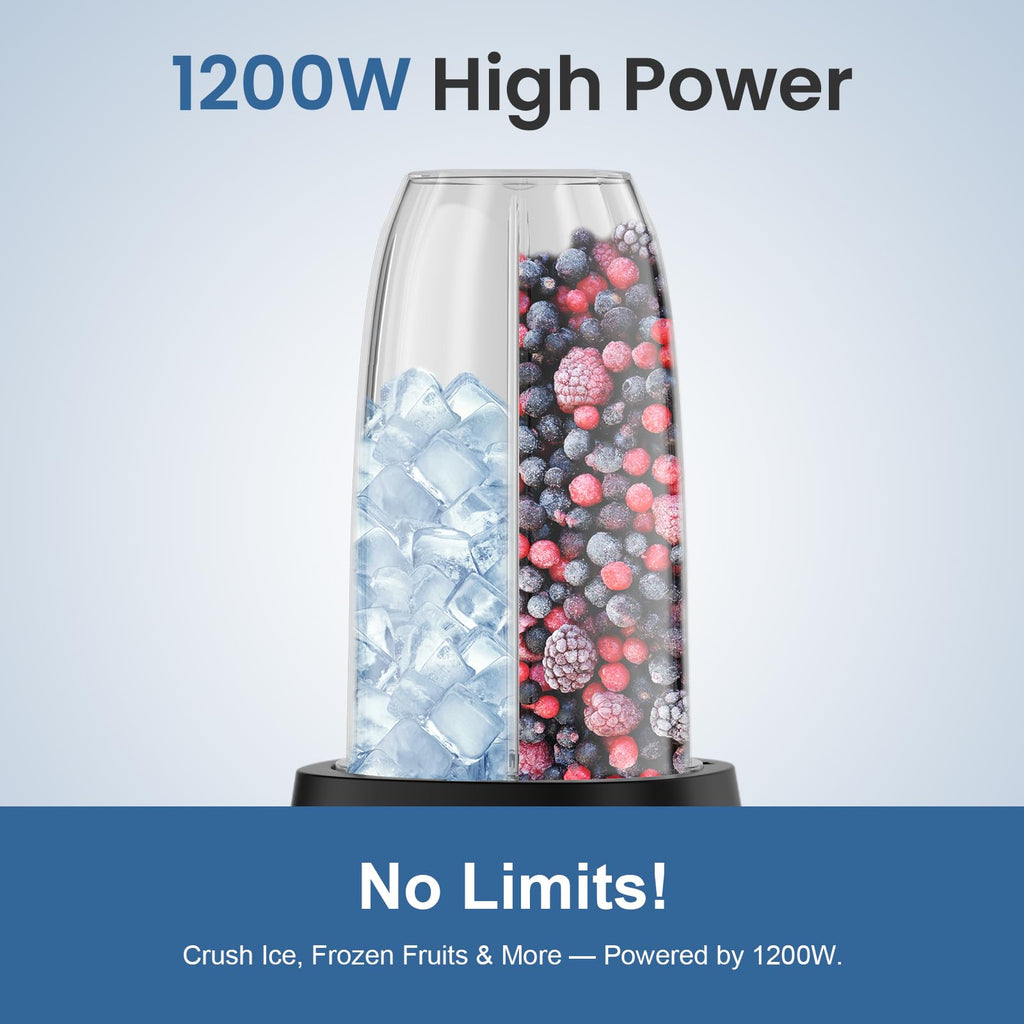 Colarlemo 1200W Smoothie Blender, Personal Kitchen Blender, Ice Crushing