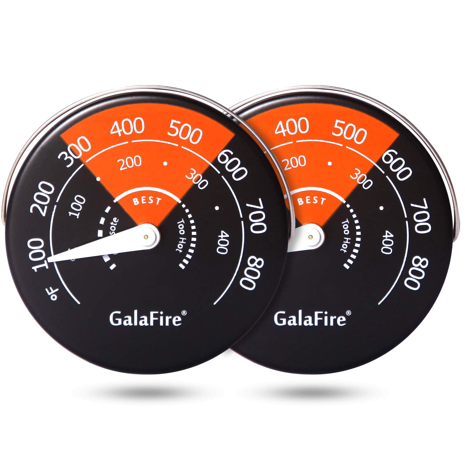 GALAFIRE 2PCS Wood Stove Thermometer Magnetic for Wood Burning Stove Burn Indicator for Gas Stoves Pellet Stove