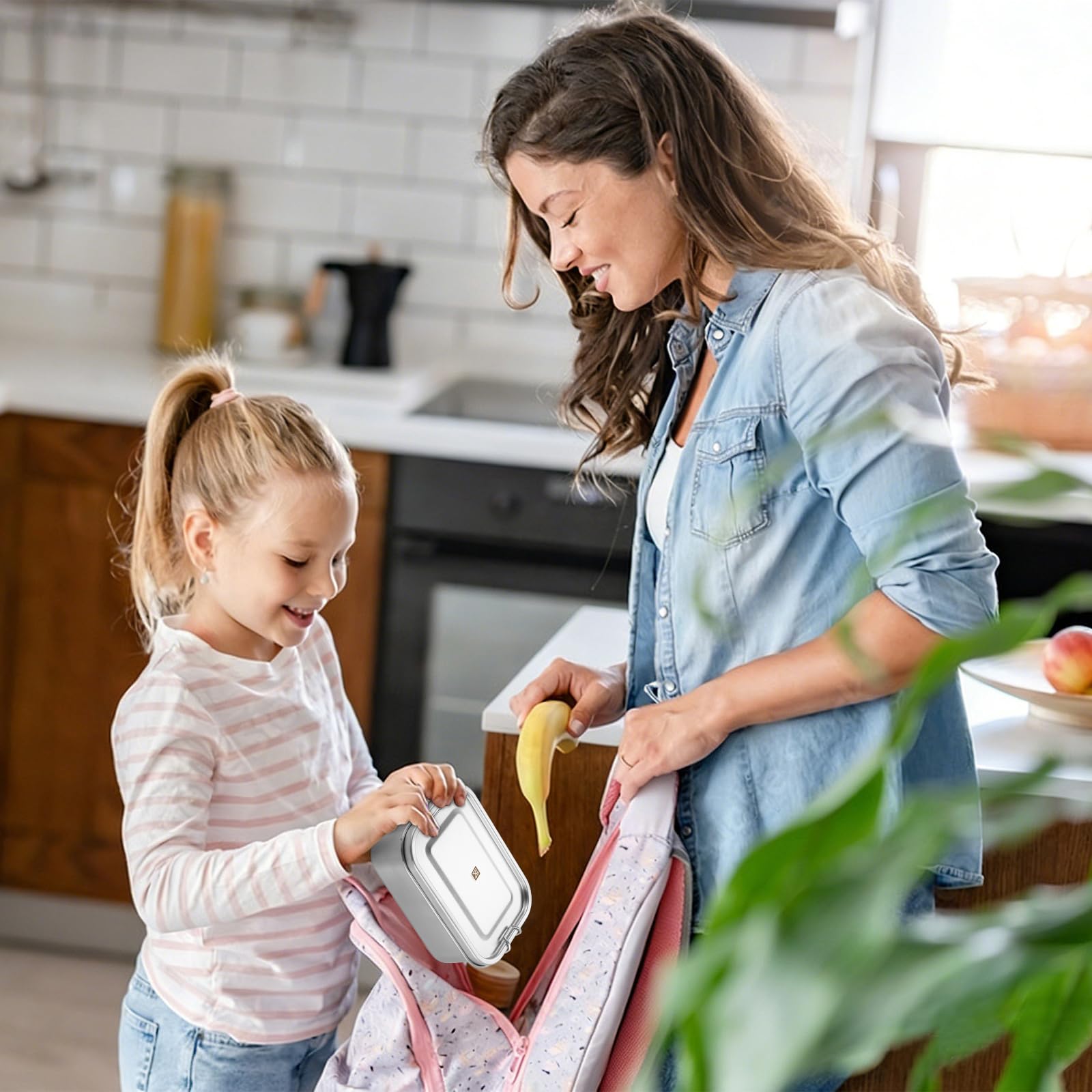 GOLDEN KEY 27oz Stainless Steel Bento Box for Kids,800ml Stainless Steel Lunch Box with Leakproof Condiment Container,3 Compartment Snack Containers,Freezer & Dishwasher Safe (Green)