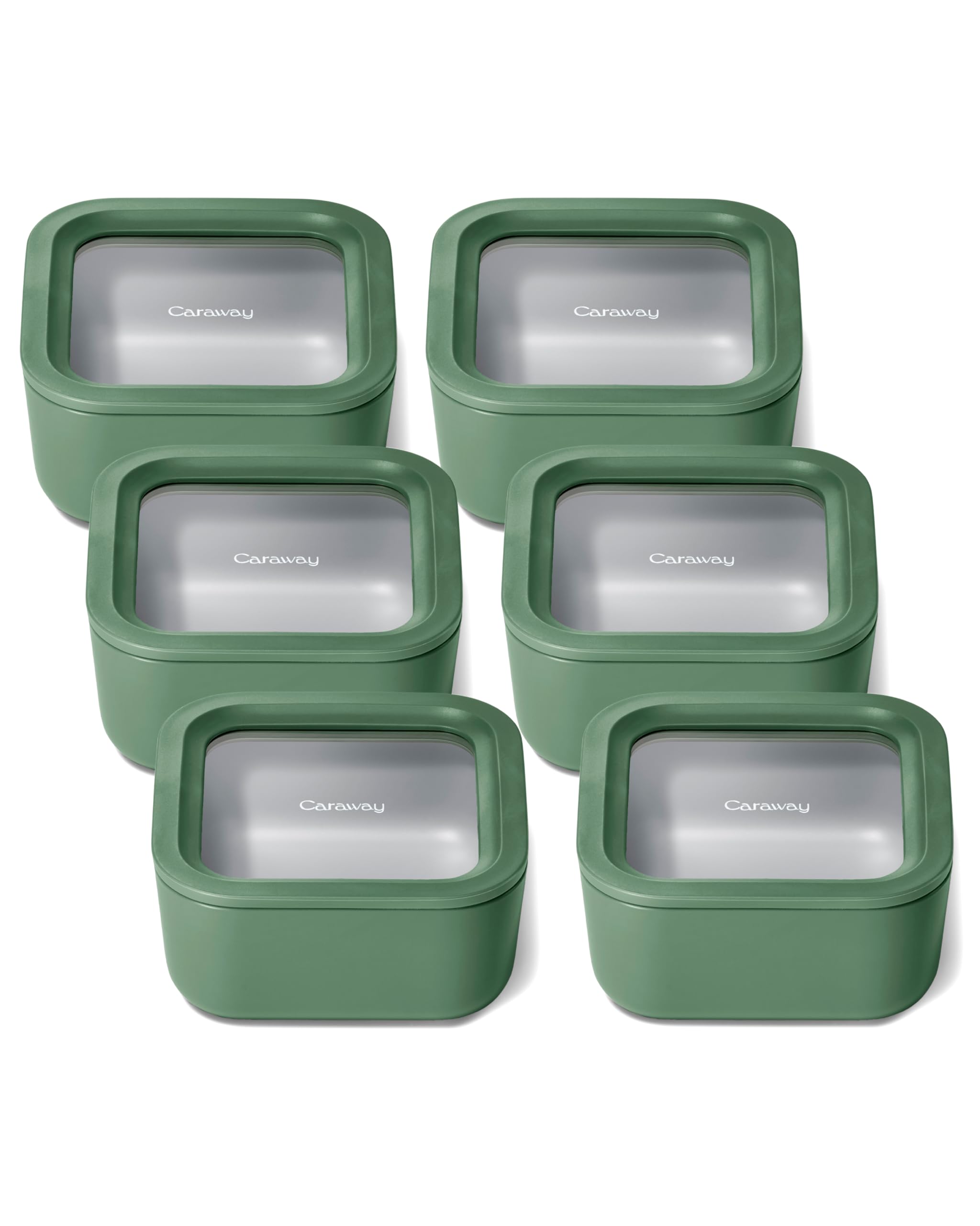 Caraway 6-Piece Glass Food Storage Container Set