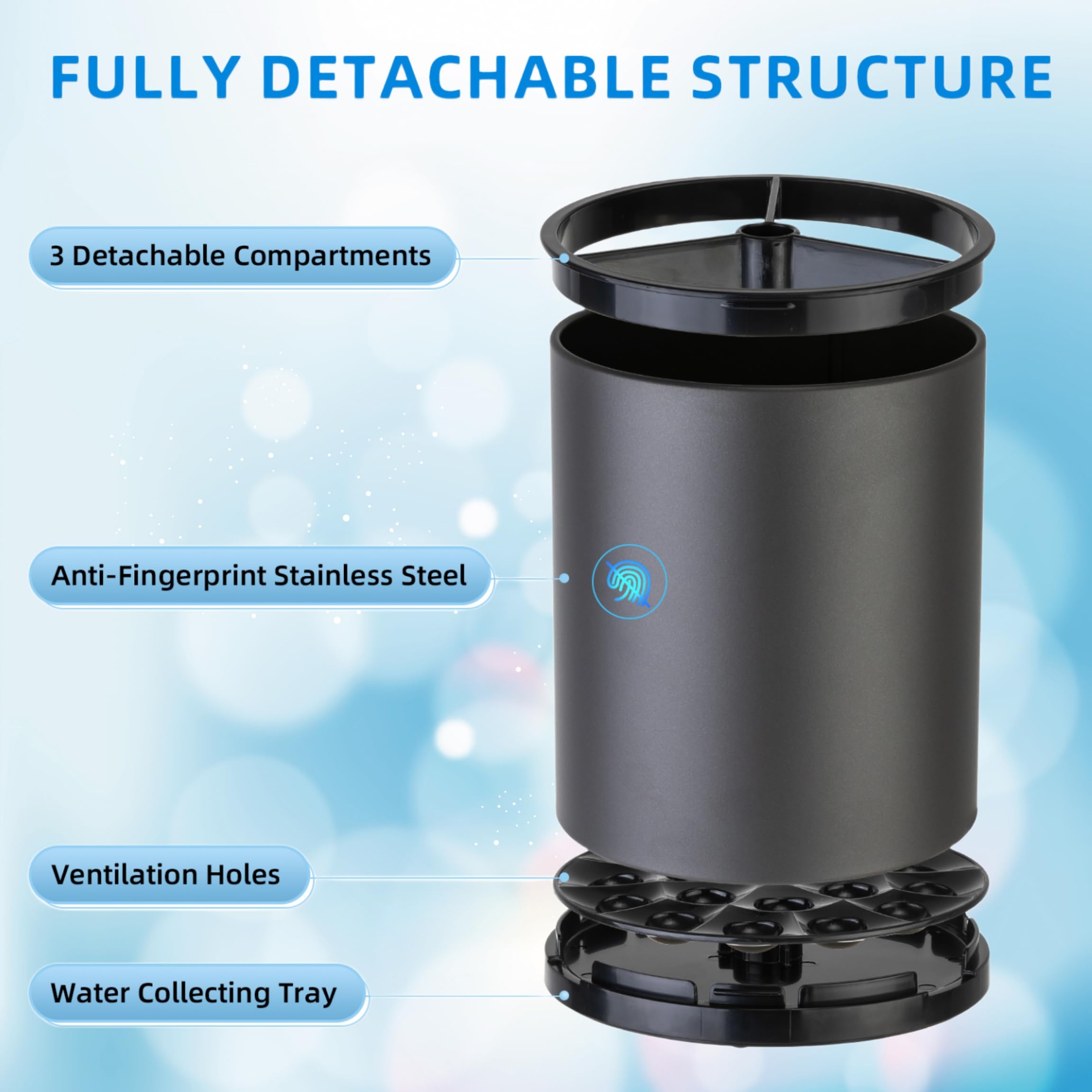 Utensil Holder,Large 360°Rotating Kitchen Utensil Holder For Counter