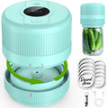 Mason Jar Vacuum Sealer Kit, Electric Sealer for Wide and Regular Mouth Mason Lids, Canning Vacuum Sealer Mason Jar, Automatic Vacuum Sealer Machine for Food Storage - Saxe Blue