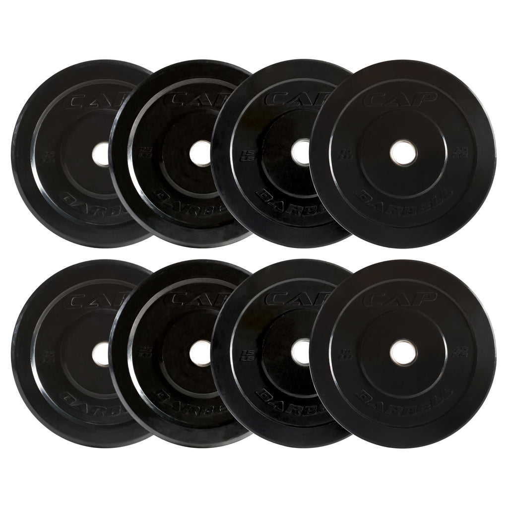CAP 190lb Elite Olympic Bumper Plate Weight Set