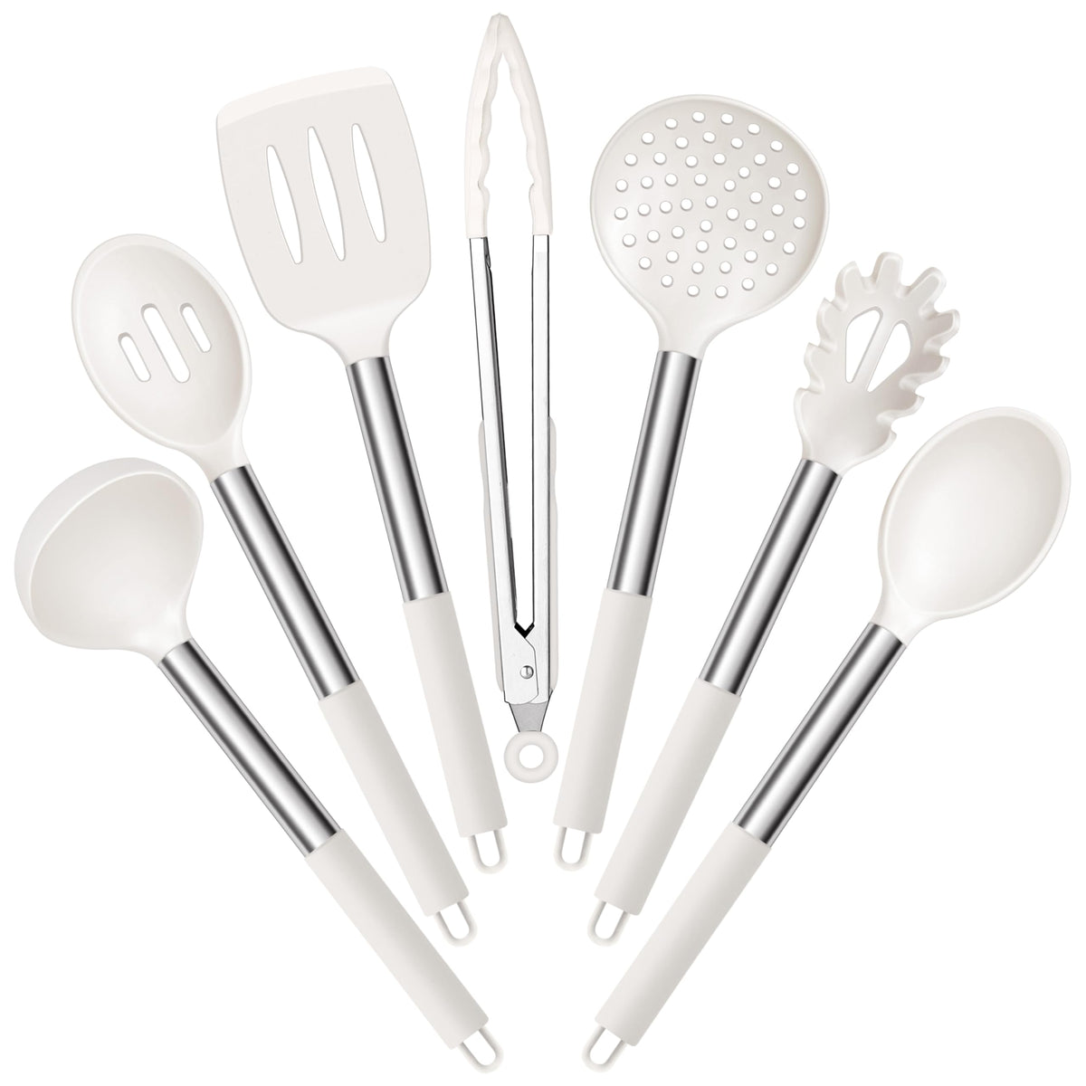 E-far Silicone Cooking Utensils Set, 30-Piece Black Kitchen Utensils Set