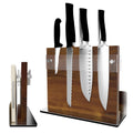 Brosisincorp 360° Rotating Acacia Wood Magnetic Knife Block without Knives