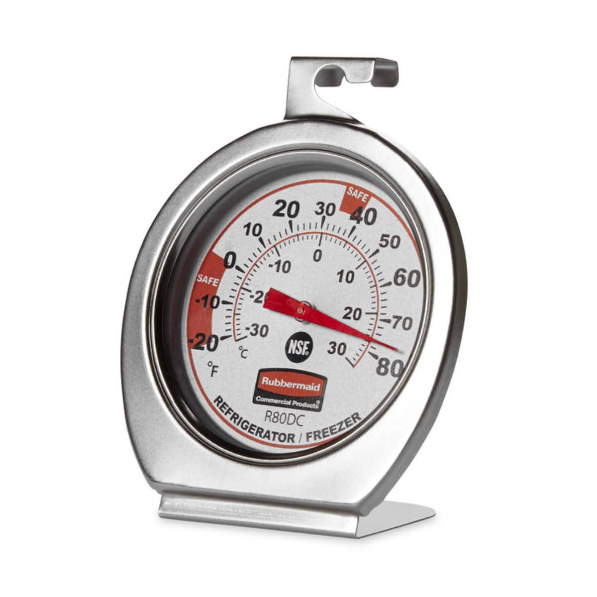 Rubbermaid Commercial Products Stainless Steel Monitoring Thermometer, Safe for Inside Oven/Grill/Smoker, 60-580°F Range, Easy to Read Food Thermometer For Food Resturant/Home Cooking