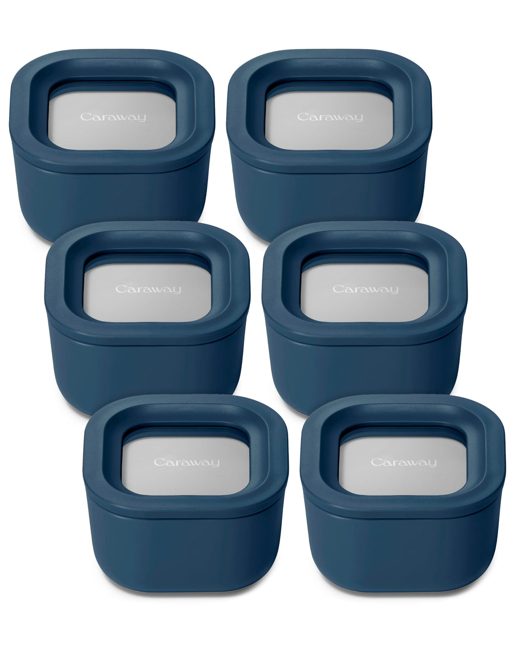 Caraway 6-Piece Glass Food Storage Container Set