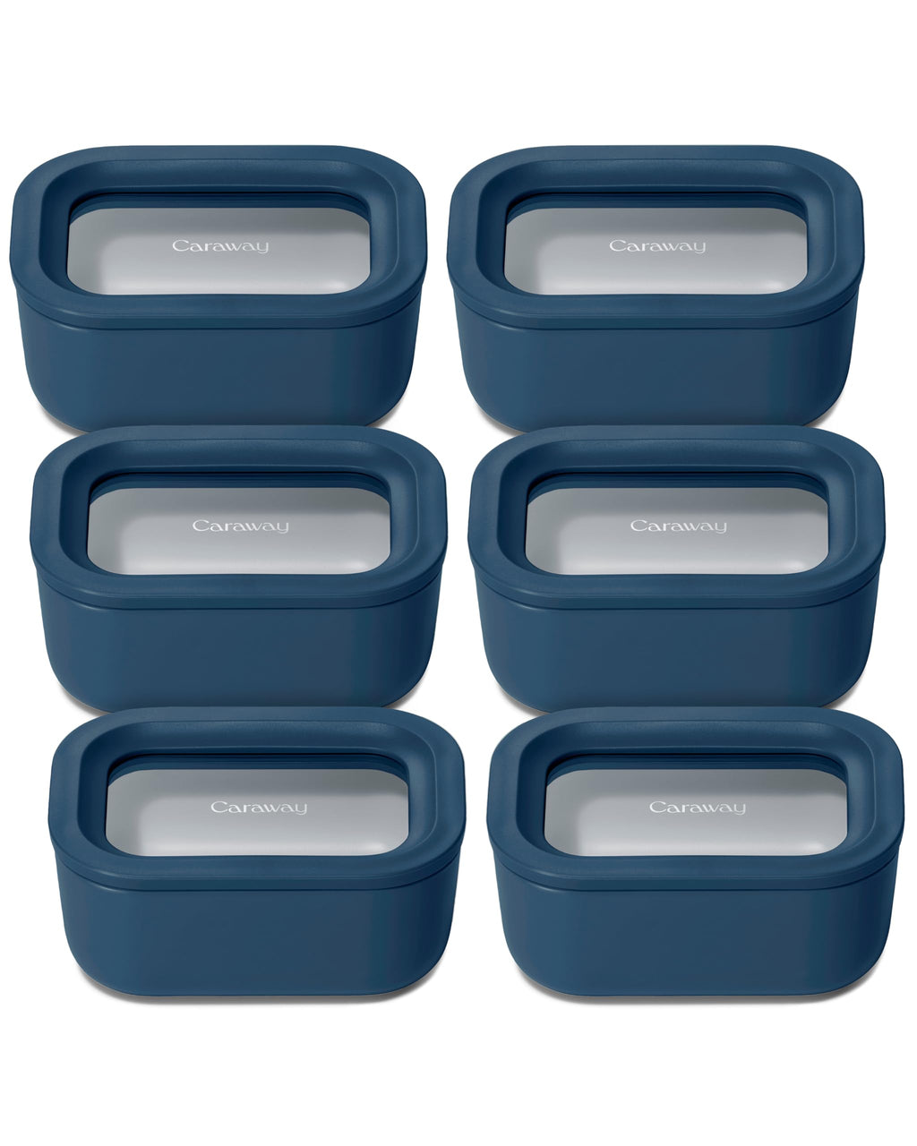 Caraway 6-Piece Glass Food Storage Container Set