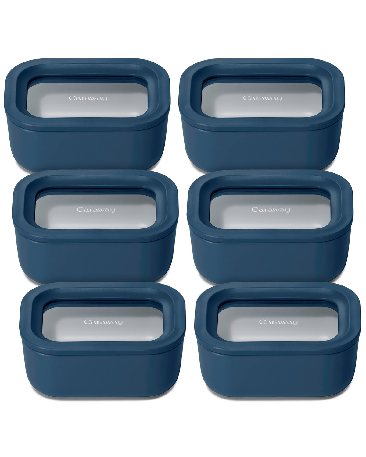 Caraway 6-Piece Glass Food Storage Container Set