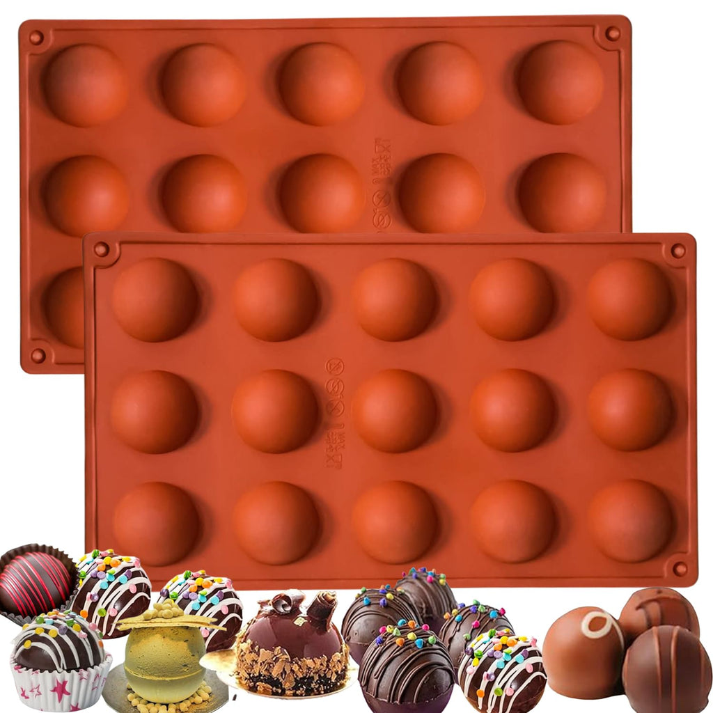 ENBRWAS Silicone Chocolate Molds 4-Pack, 60 Assorted Cavities
