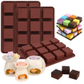 Wax Melts Molds Silicone, 3 Pcs 12-Cavities Square Silicone Mold for Scented Wax Melts, Chocolate Truffles, Candy, Jelly, Ice Cube Tray