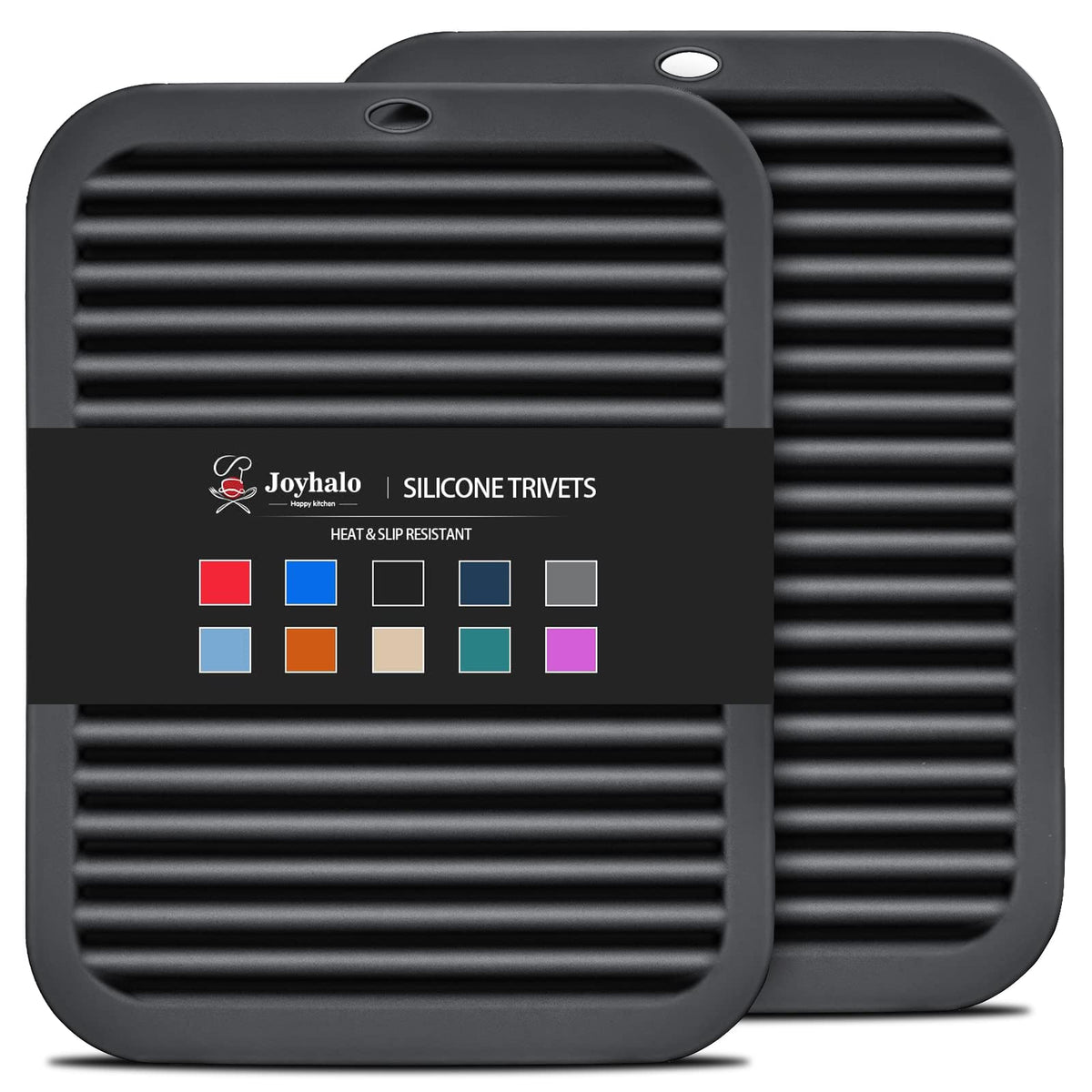 Joyhalo 4 Pack Silicone Trivet for Hot Dishes
