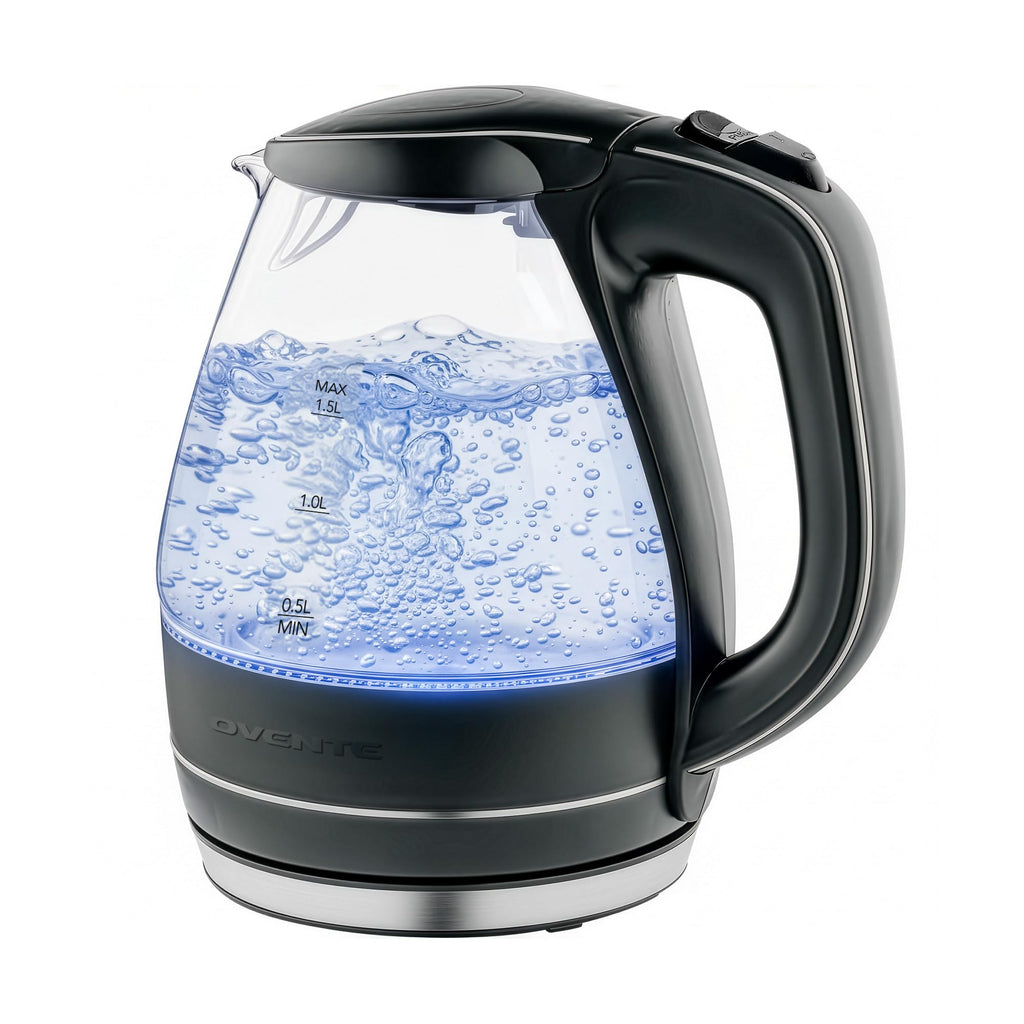 OVENTE 1.5L Glass Electric Kettle Water Boiler, Green KG83G