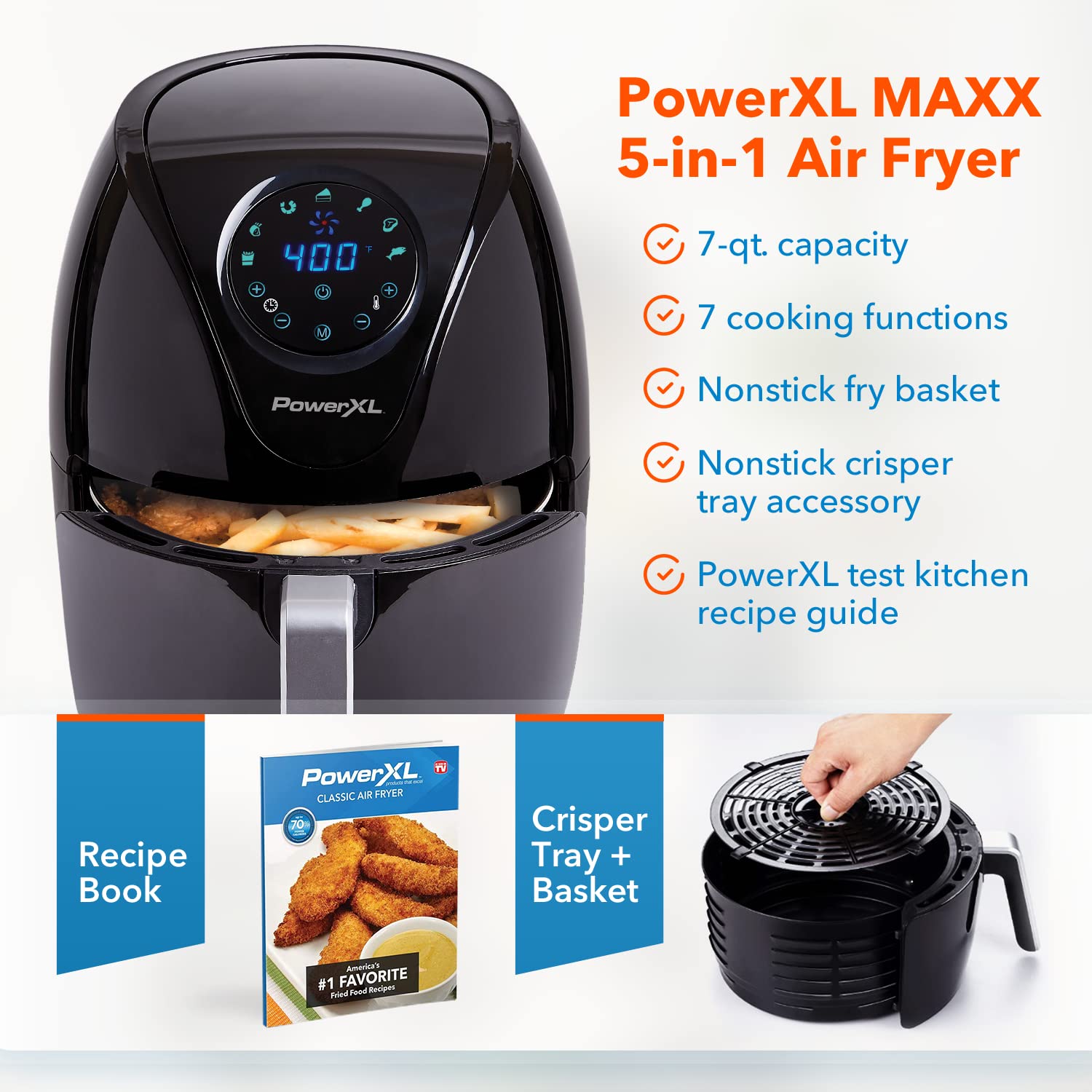 PowerXL 7QT Air Fryer Maxx Classic