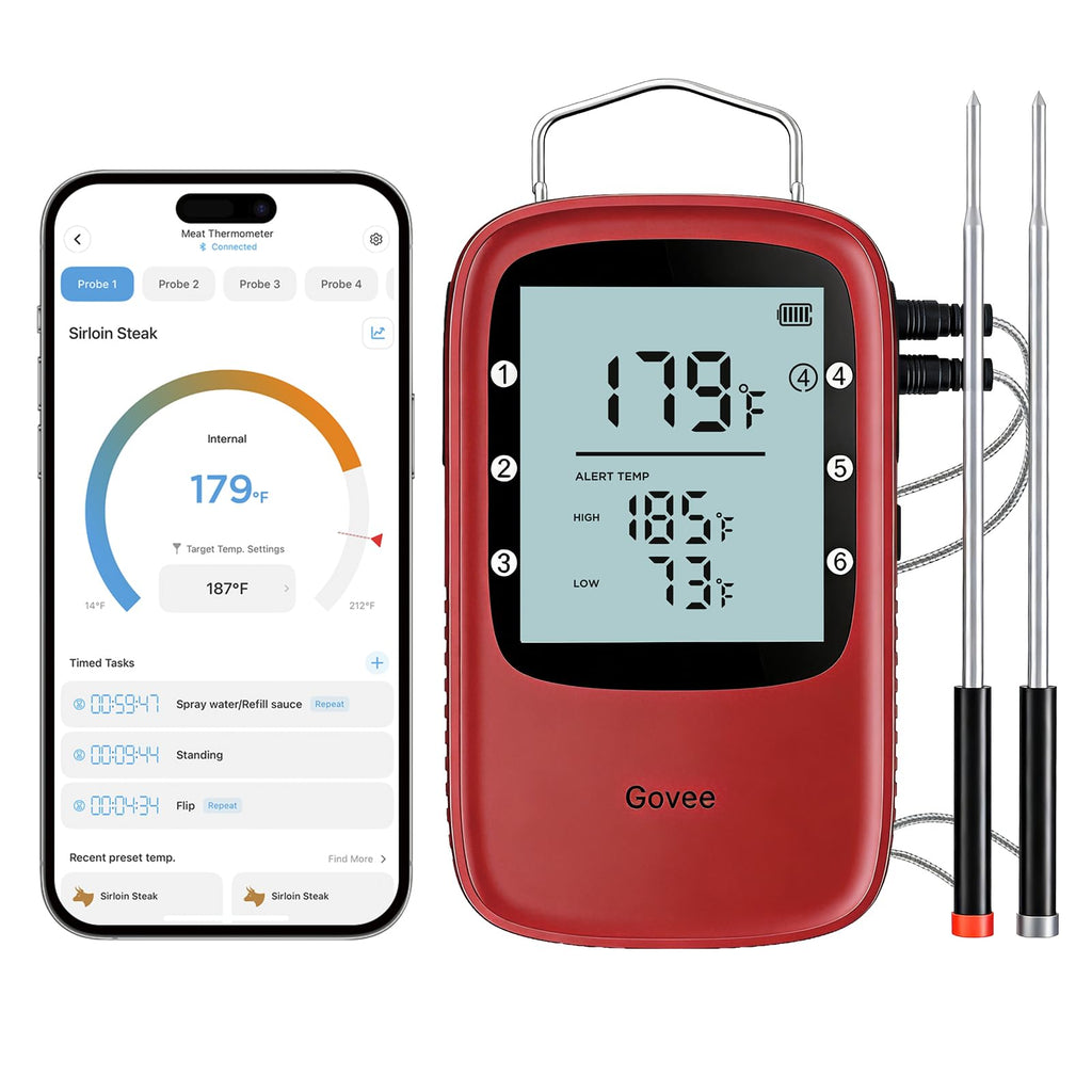 Govee Bluetooth Meat Thermometer Digital with Smart App Timer and Alerts