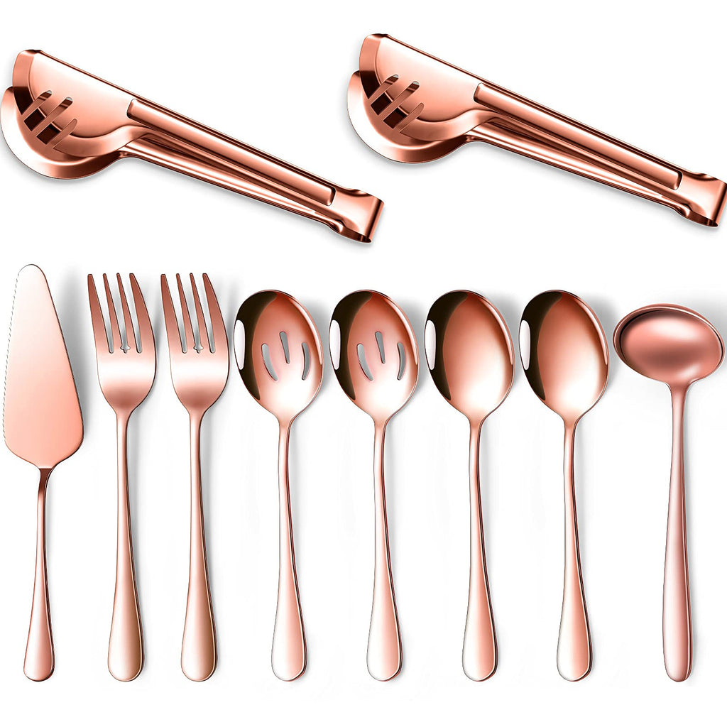 Patelai Serving Utensils Set, Black, 10 Pieces