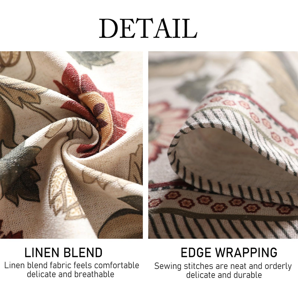 ISAENNE Designer Vintage Linen Square Tablecloth,67"x67"-Ratina