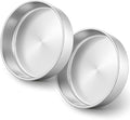 Leonyo 2 Pack Cake Pans 9Inch Round, Stainless Steel Circle Layer Cake Pans Set for Baking, Metal Round Baking Tins for Wedding Party, Dishwasher Oven Safe