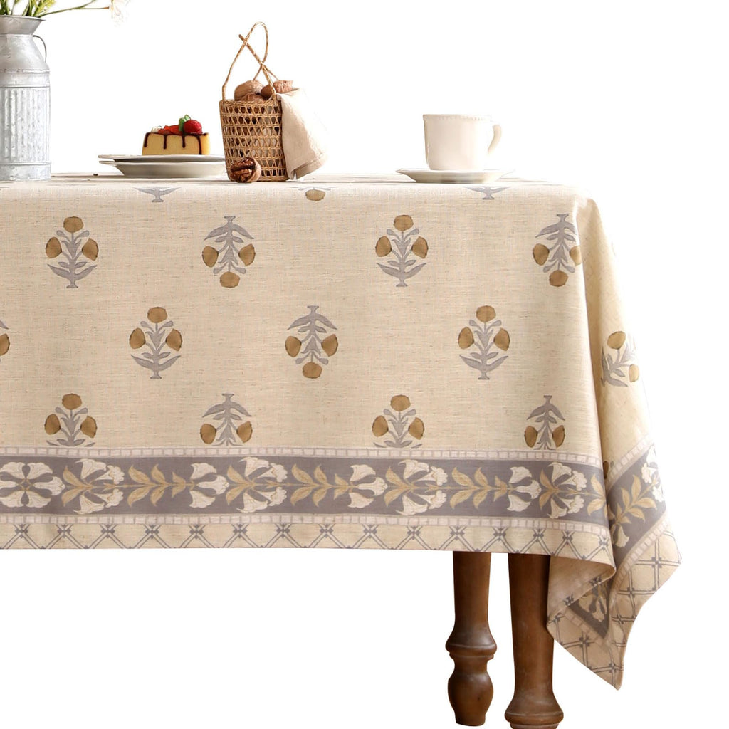 patdrea Vintage French Linen Tablecloth,Square,67"x67"-Kulom A