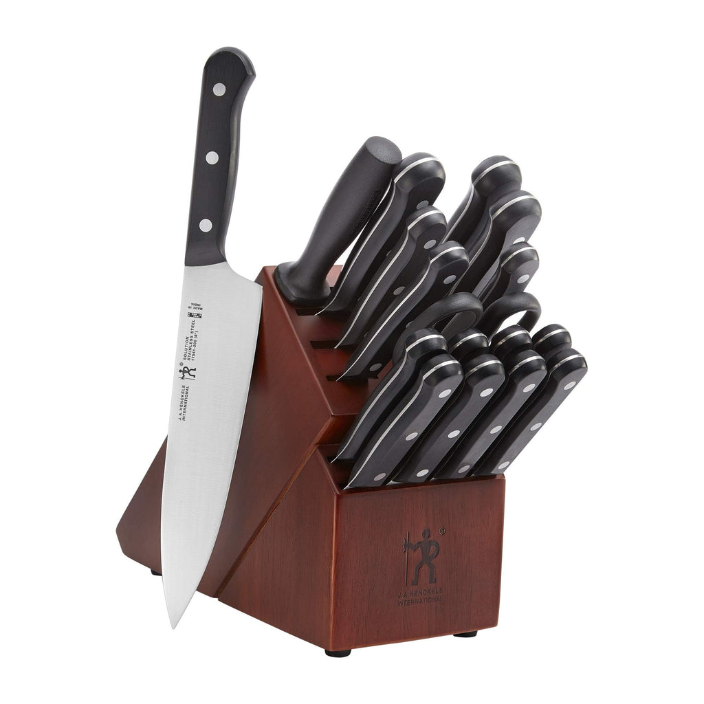 HENCKELS Solution Razor-Sharp 18-pc Knife Set, Chef Knife, Bread Knife, Steak Knife, German Engineered Informed by 100+ Years of Mastery