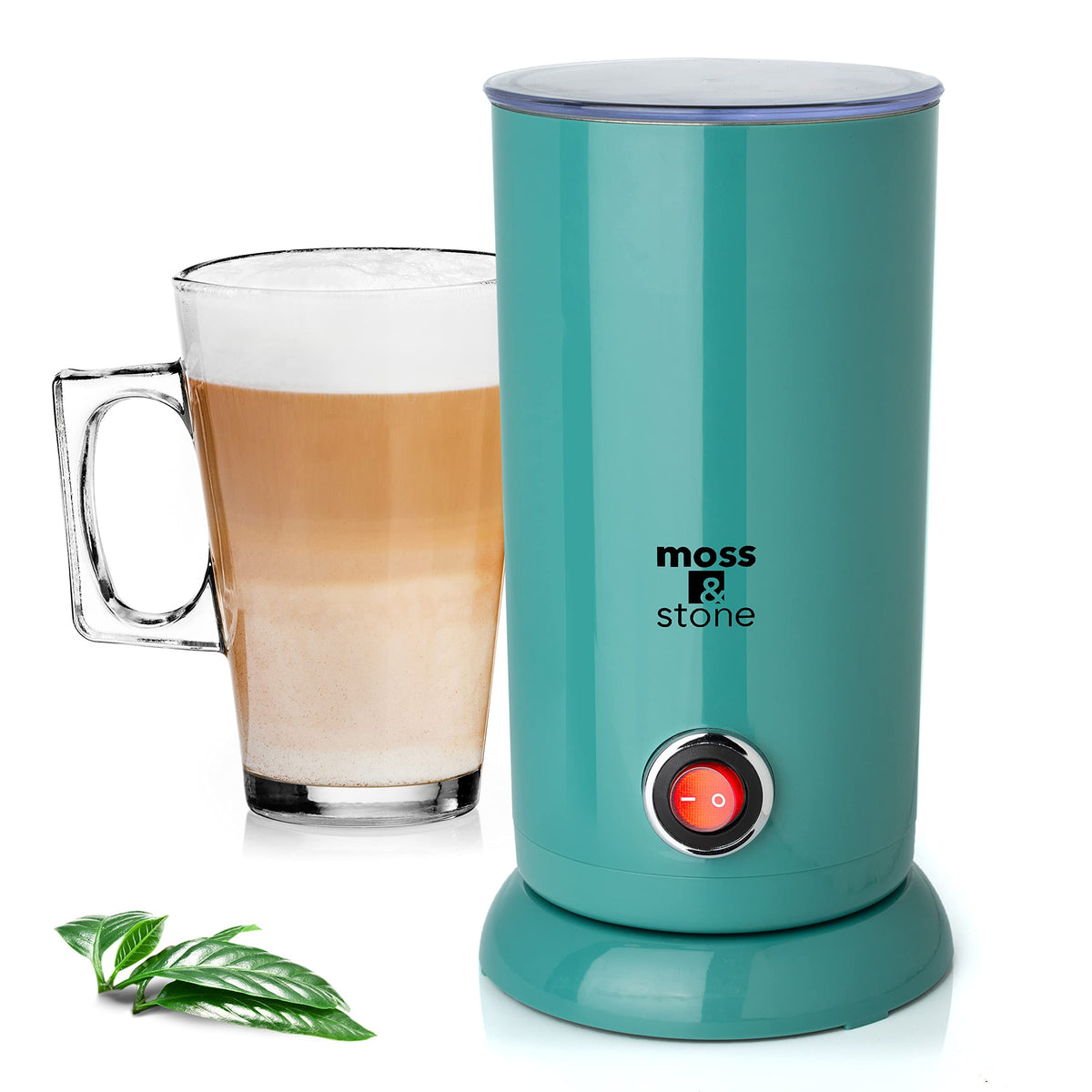 Moss & Stone Electric Milk Frother & Milk Warmer for Latte & Cappuccino