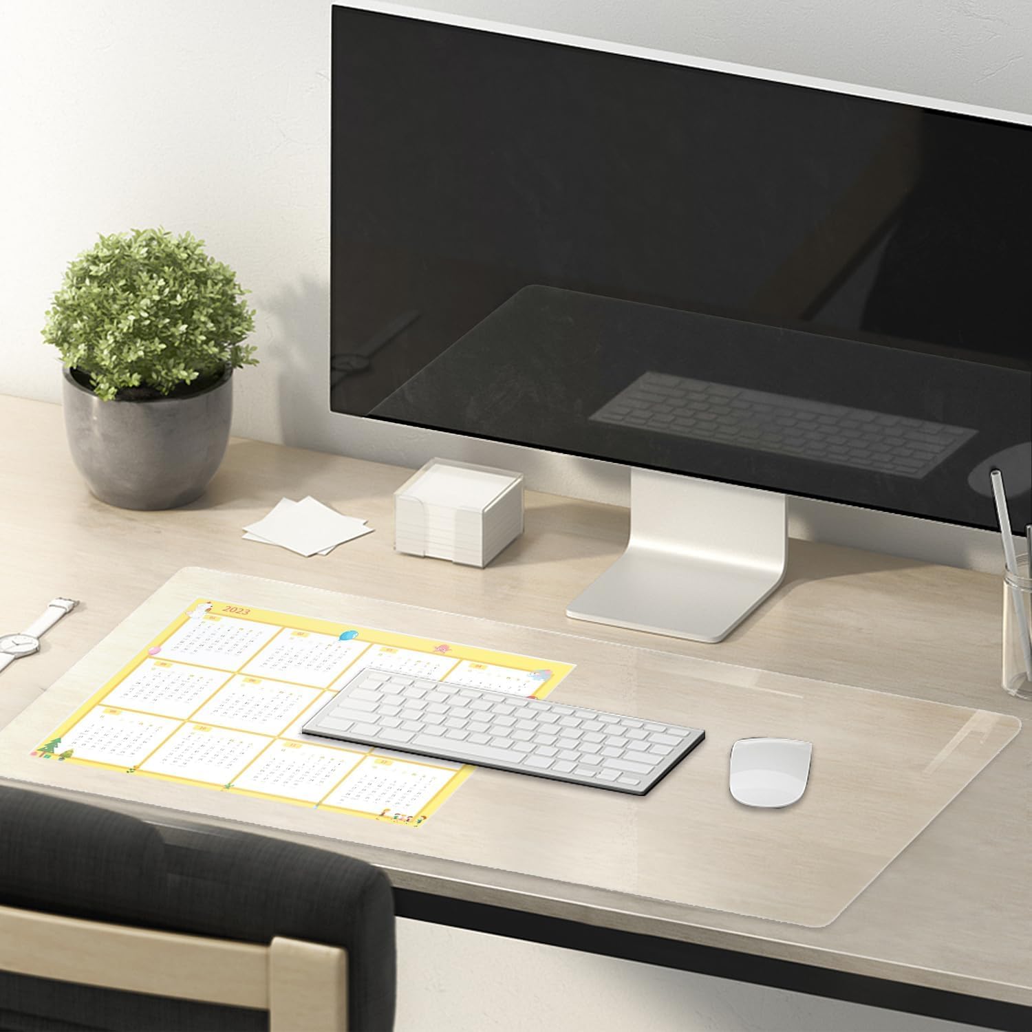 Eisdroma 19 x 60 Inch Protector - 1.5mm Thick Plastic, Vinyl Mat - Top Desk Covers