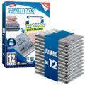 TAILI 4 Pack Vacuum Storage Bags, Jumbo LONG SIDE ZIP(39x28 inch), Clear