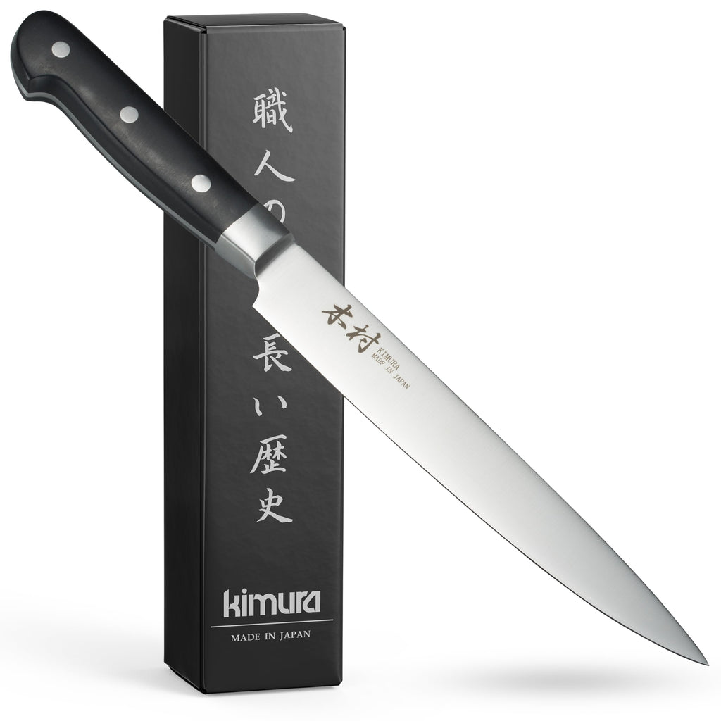 Kimura Chef Knife, [Made in Japan], 8 inch Professional Kitchen Knife, Ultra Sharp High Carbon Molybdenum Stainless Steel Gyuto Knife, Chefs Knife with Ergonomic Handle - Japanese Chef's Knife