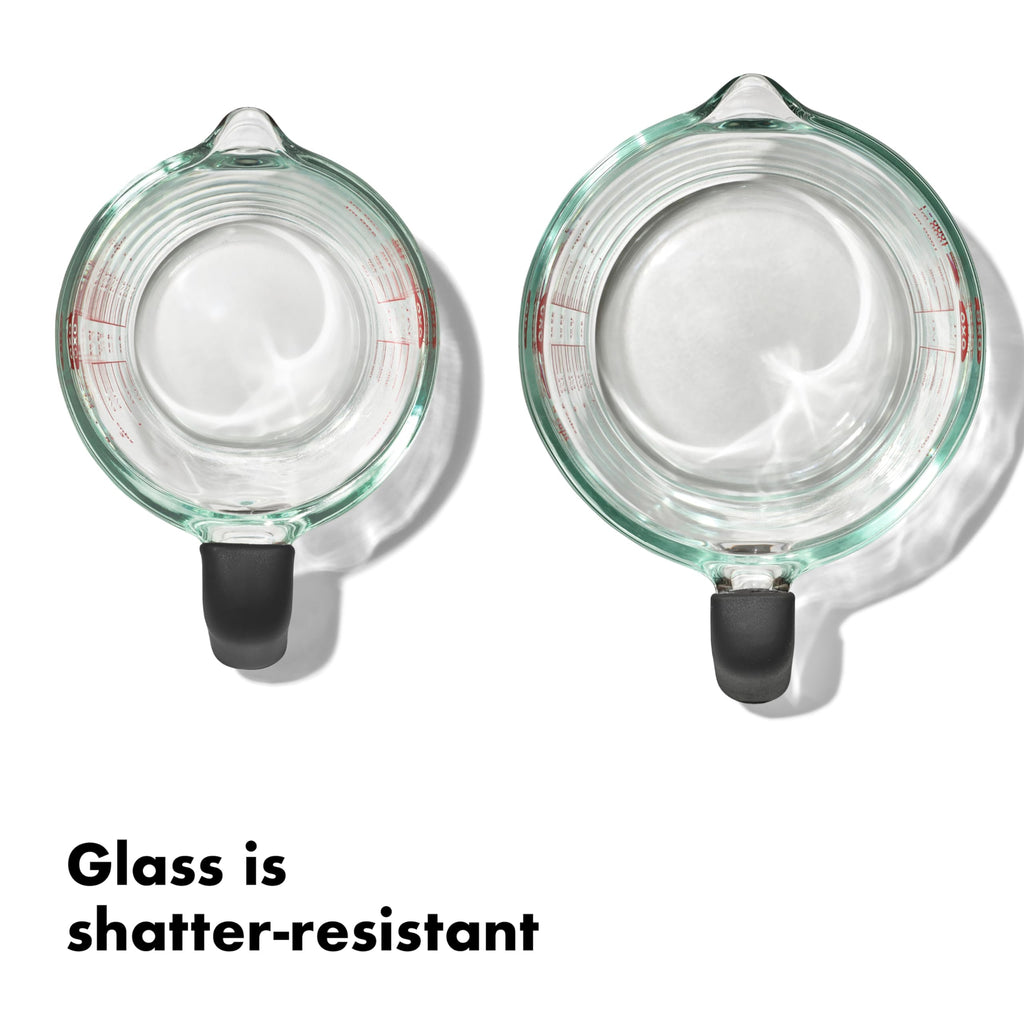 OXO Good Grips Glass Measuring Cup Set, 2 Cup & 4 Cup with Non-Slip Handle