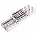 KitchenEdge In-Drawer Knife Block Holder, 11 Slots, White
