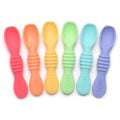 PrimaStella Silicone Chew Spoon Set for Babies and Toddlers | Safety Tested | BPA Free | Baby Spoon 6 Pack