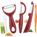 Senbowe Upgrade Potato Peeler for Kitchen, 6PCS Stainless Steel Vegetable Peeler, I and Y Veggie Food Peeler for Apple Fruit Carrot Zucchini Cucumber,Good Grip Makes Peeling Very Easy
