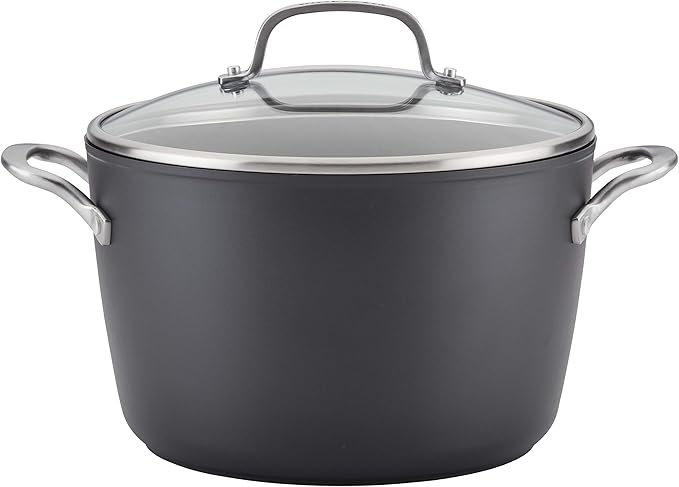 KitchenAid Hard-Anodized Nonstick Saucepan with Lid, 2-Quart