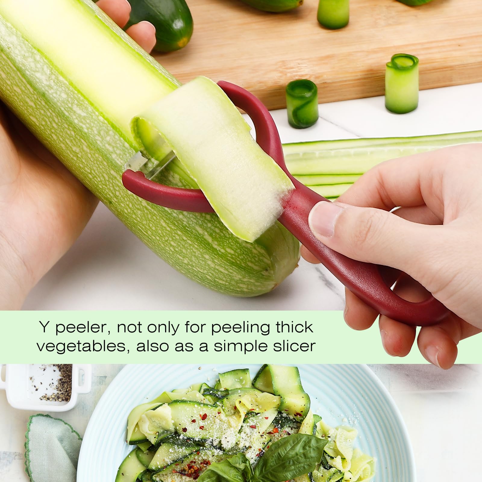 Senbowe Upgrade Potato Peeler for Kitchen, 6PCS Stainless Steel Vegetable Peeler, I and Y Veggie Food Peeler for Apple Fruit Carrot Zucchini Cucumber,Good Grip Makes Peeling Very Easy