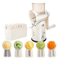 Rotary Cheese Grater 5 Blades Mandoline Slicer for Vegetable, Green