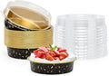 Beasea 20 Pack 4” Round Oven Baking Mini Cake Pan, 8 Oz Aluminum Cupcake Pans With Lids Mini Tart Pans Baking Foil Pans for Pizza Pies Quiche